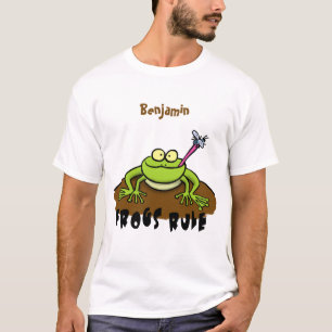 Camiseta Sapos governam desenho de sapo verde