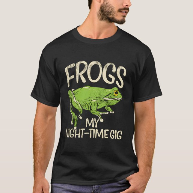 Camiseta Sapos Meu Sapo De Gig Toad Da Noite Chamar Jardim  (Frente)