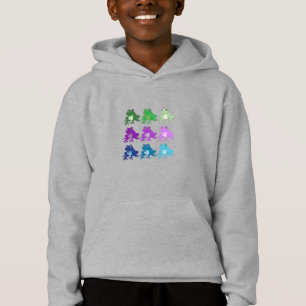 Camiseta Sapos multicoloridos em crianças Cinza capuz