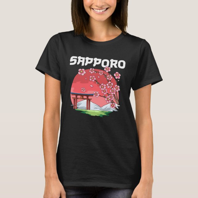 Camiseta Sapporo Kyokujitsuki Sakura Japão (Frente)