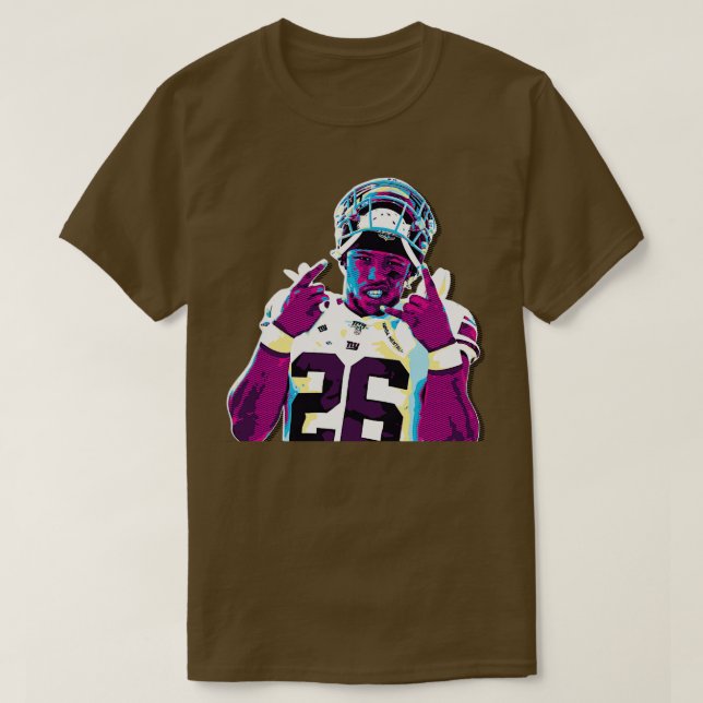 Camiseta Saquon Barkley Retro 80s (Frente do Design)
