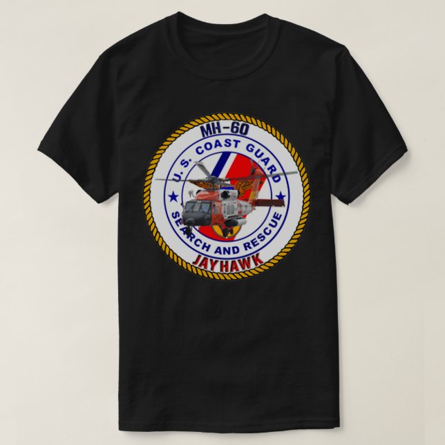 Camiseta SAR de Jayhawk USCG MH60 (Frente do Design)
