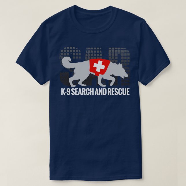Camiseta SAR de Pesquisa e Resgate do K9 (9) (Frente do Design)