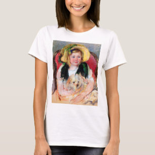 Camiseta Sara com seu cachorro, Cassatt