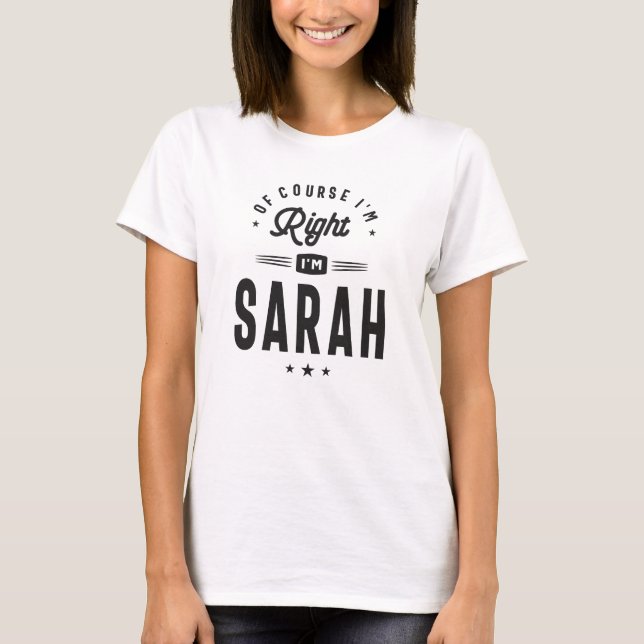 Camiseta Sarah sabe o melhor (Frente)