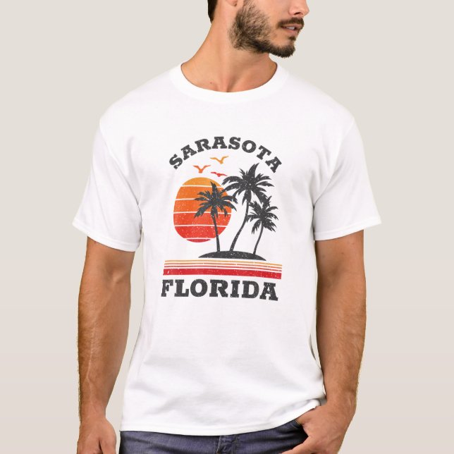Camiseta Sarasota Florida Retro Souvenir Gift (Frente)