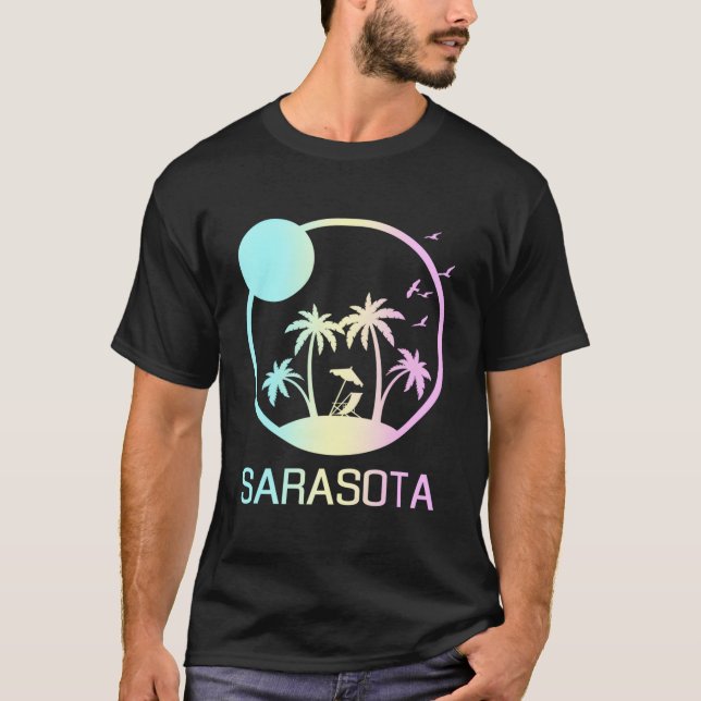 Camiseta Sarasota Florida Travel Vacation Beach (Frente)