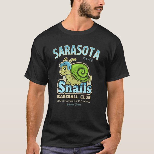 Camiseta Sarasota Snails Retro Minor League Baseball Team (Frente)