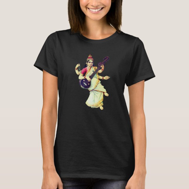 Camiseta Saraswati, Deusa Hindu (Frente)