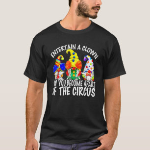 Camiseta Sarcasm Cote Para Homens Circus Gnomos Em Palhaço 