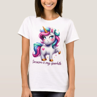 CAMISETA SARCASM IS MY SPARKLE CUTE UNICORN