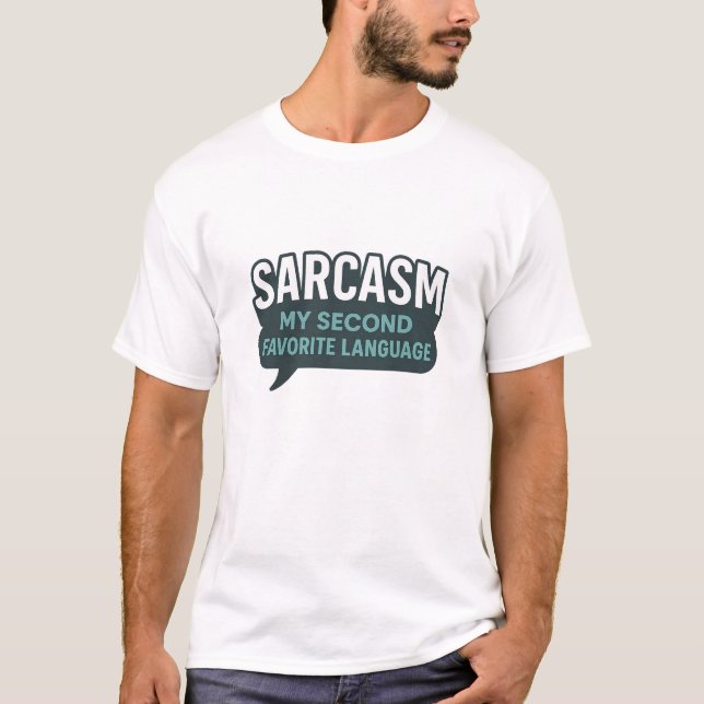 Camiseta Sarcasm Witty Teal Speech Bubble (Frente)