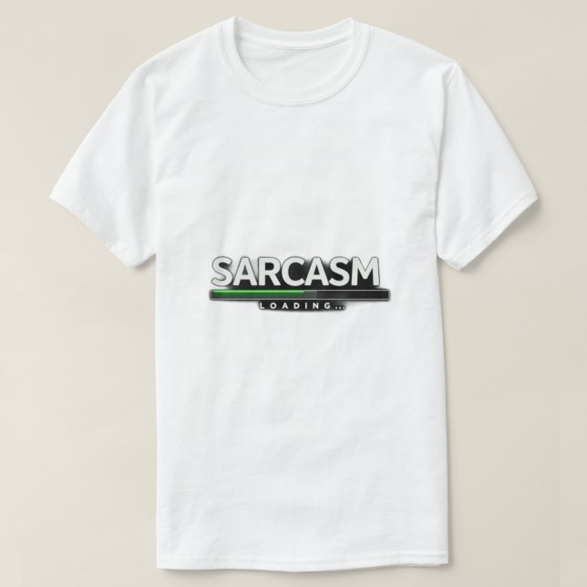 Camiseta sarcasmo carregando (Frente do Design)