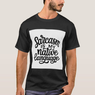 Camiseta Sarcasmo é minha língua nativa garoto divertido