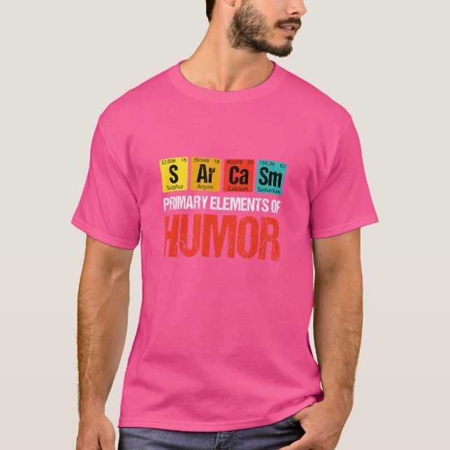 Camiseta Sarcasmo Elementos Primários Do Humor Sarcasmo  Sa (Frente)
