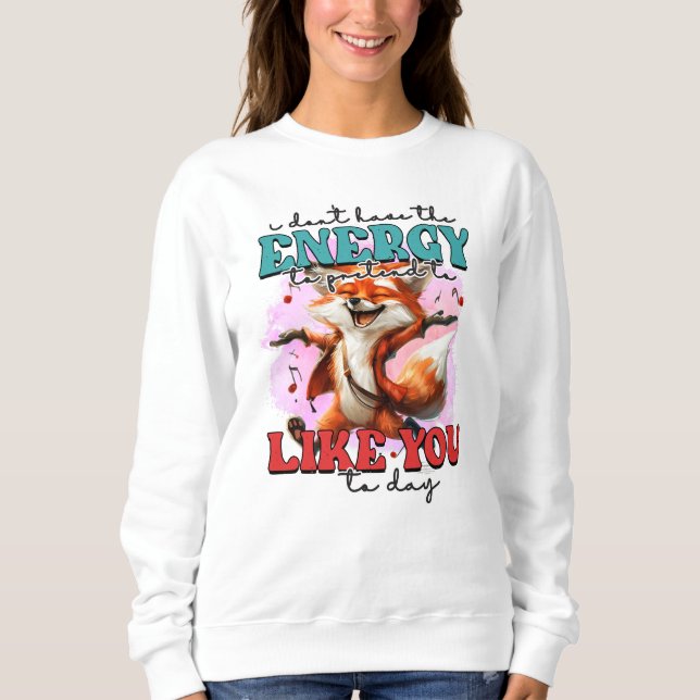 Camiseta Sarcasmo engraçado Fox word art (Frente)