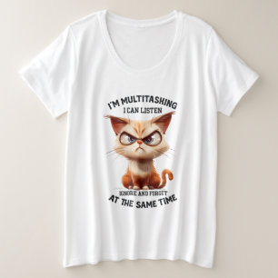 Camiseta Sarcasmo engraçado multitarefa arte de palavras de