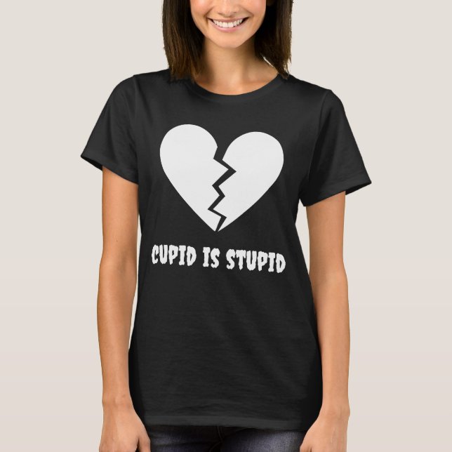 Camiseta Sarcasmo Gótico Do Dia de os namorados gótico Emo  (Frente)