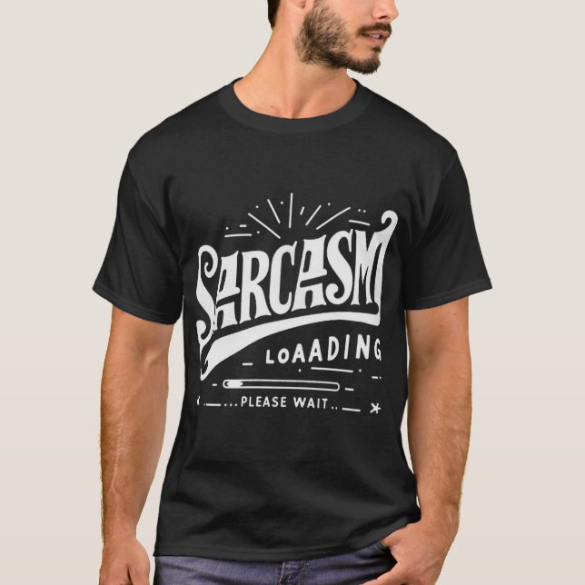 Camiseta sarcasmo preto para você (Frente)