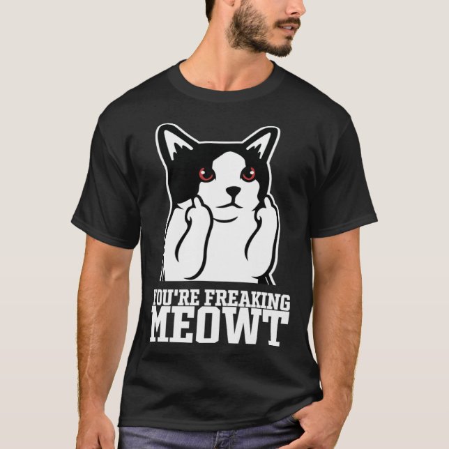 Camiseta Sarcastic Cat Dark Cat Humor Cat Humor (Frente)