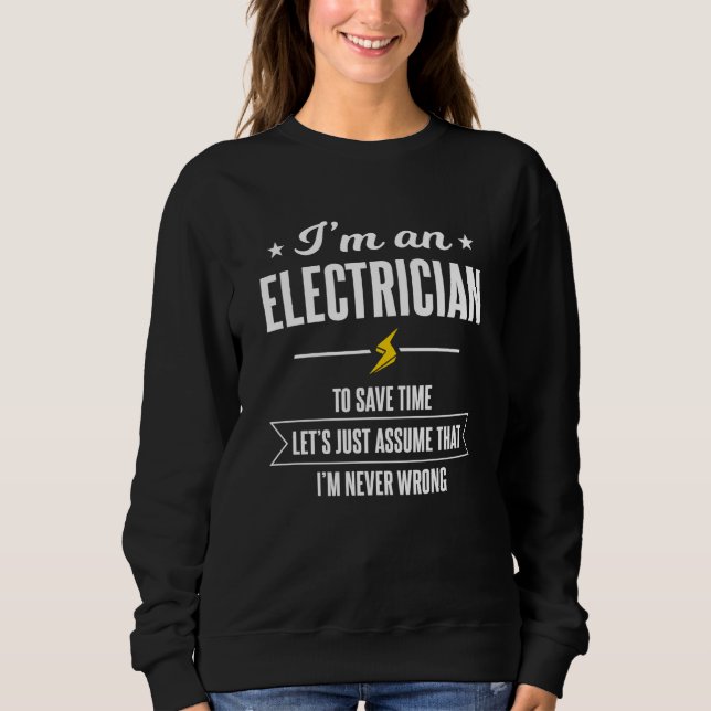 Camiseta Sarcastic Electrician Sayings (Frente)