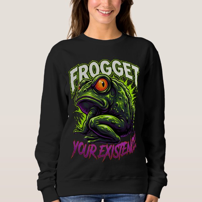 Camiseta Sarcastic Frog Forget Your Existence Funny Meme (Frente)