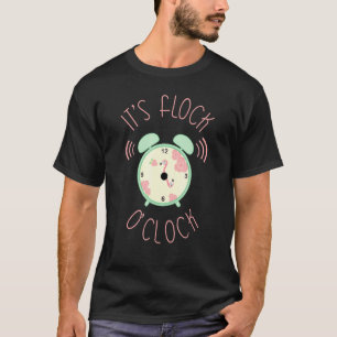 Camiseta Sarcastic Pink Flamingo É Flock Oclock Costume