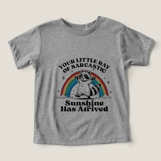 Camiseta Sarcastic Raccoon Rainbow (Design frontal)