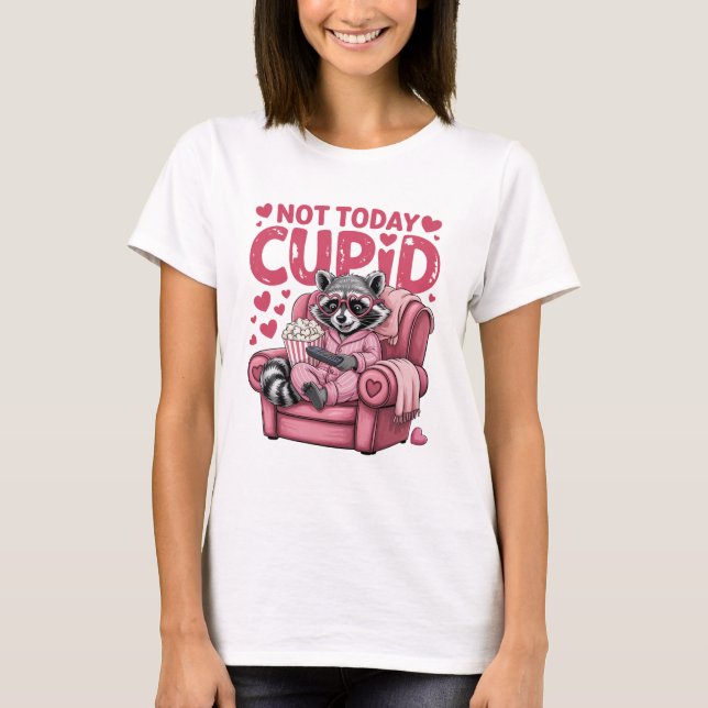 Camiseta Sarcastic Raccoon Valentines (Frente)