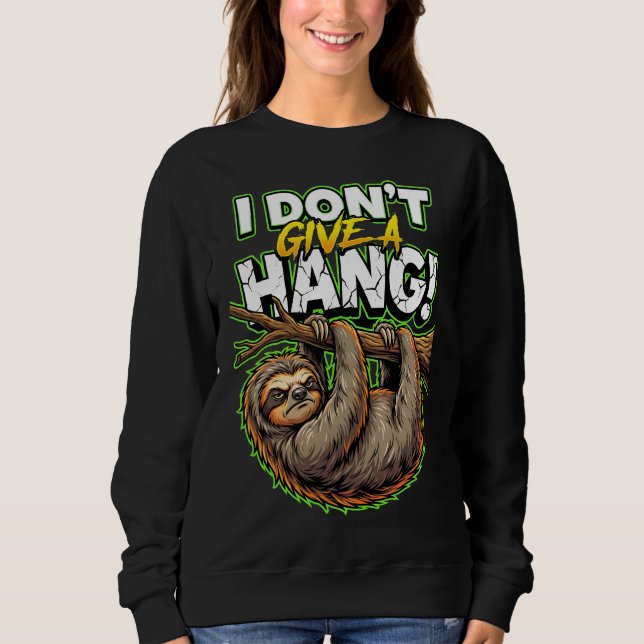 Camiseta Sarcastic Sloth I Don’t Give a Hang Funny Meme (Frente)