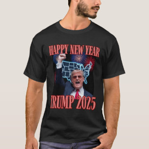 Camiseta Sarcastic Trump Feliz ano novo 2025 47º Presidente