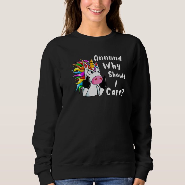 Camiseta Sarcastic Unicorn And Why Should I Care (Frente)
