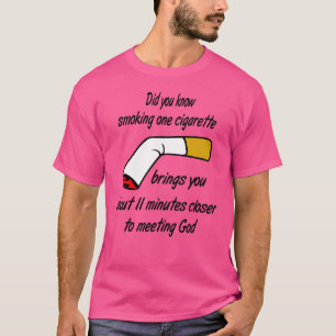 Camiseta Sarcástico Anti Smoking Traz 11 Minut