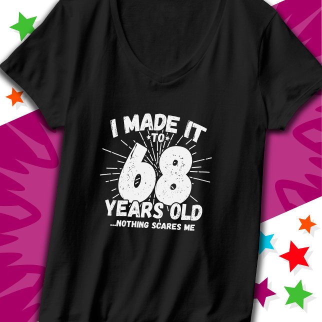 Camiseta Sarcástico de 68 anos Meme Engraçado 68 anos anive (Criador carregado)