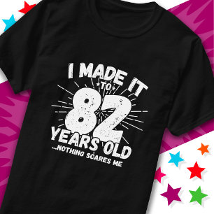 Camiseta Sarcástico de 82 anos Meme Engraçado 82º aniversár