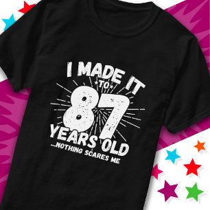 Camiseta Sarcástico de 87 anos Meme Engraçado 87º aniversár