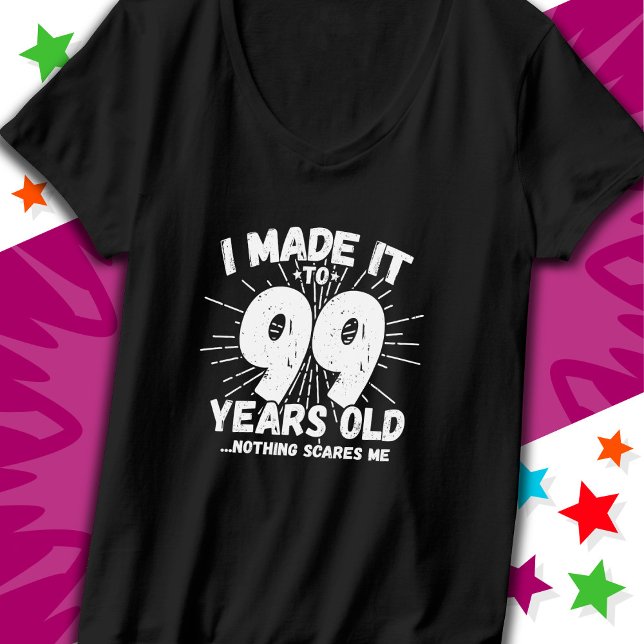 Camiseta Sarcástico de 99 anos Meme Engraçado 99º aniversár (Criador carregado)