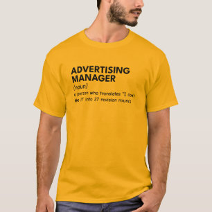 Camiseta Sarcástico do Gerenciador de marketing