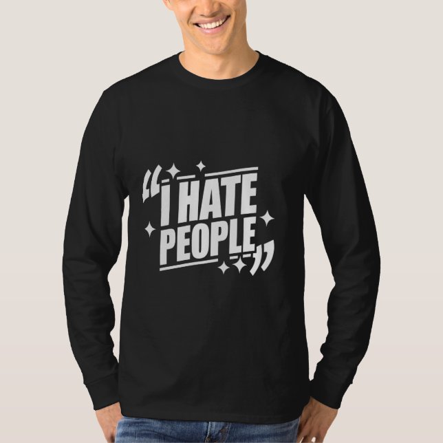 Camiseta Sarcástico Eu Odeio Pessoas (Frente)