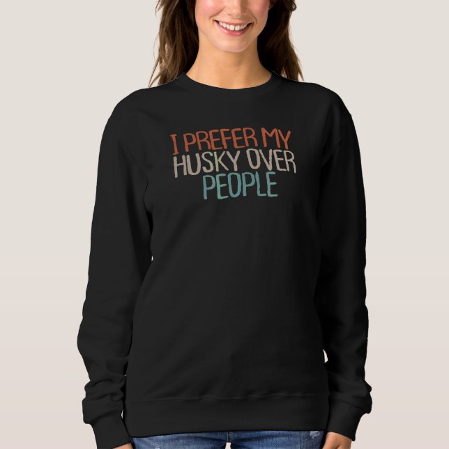 Camiseta Sarcástico Eu Prefiro Minha Rouco Sobre Pessoas (Frente)