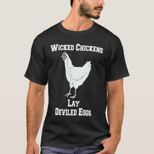 Camiseta Sarcástico Humor Divertido Galinhas Malvadas Põem