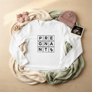 Camiseta Sarcástico "Pergunte-me Sobre Minha Data de Parto"