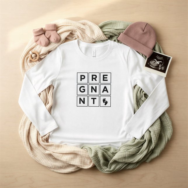 Camiseta Sarcástico "Pergunte-me Sobre Minha Data de Parto" (Criador carregado)