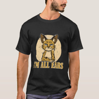 Camiseta Sarcástico Serval Cat Engraçado Eu Sou Todo Anima 