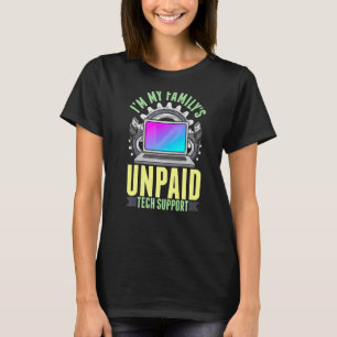 Camiseta Sarcástico Sou o suporte técnico não pago da minha