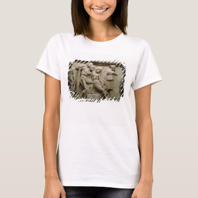 Camiseta Sarcófago grego com cena mostrando a batalha (Frente)