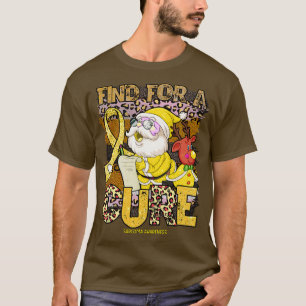 Camiseta Sarcoma Sensibilização leopardo natal cura papais