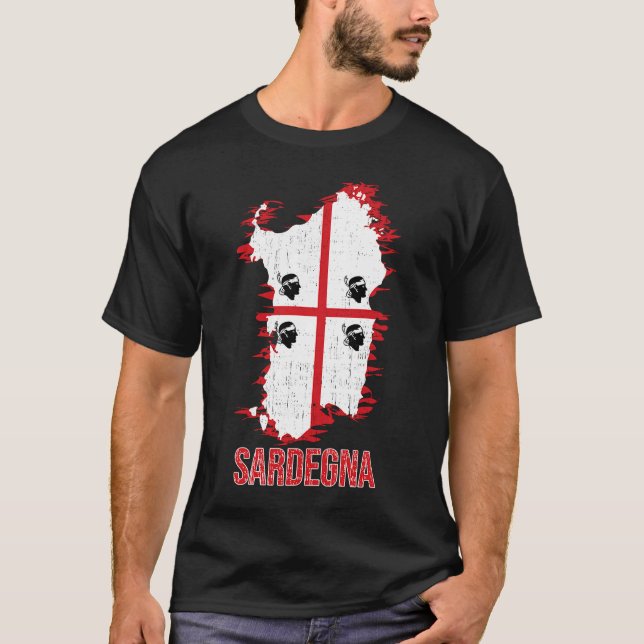 Camiseta Sardenha - Ilha Flag Itália Souvenir (Frente)