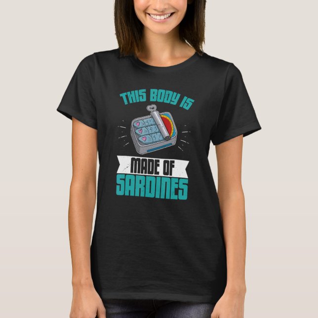 Camiseta Sardine anchovies fish dishes canned fish cuisine  (Frente)