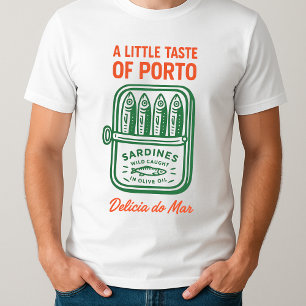 Camiseta Sardinhas com palha — Verão retrô gráfico para hom